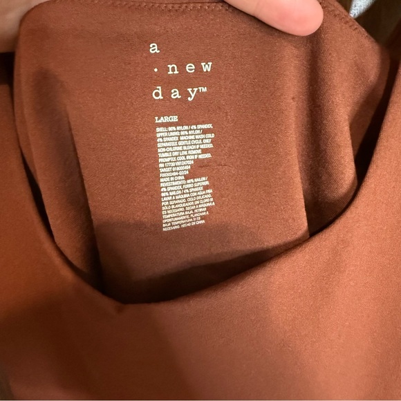 Chic Brown Bodysuit from A New Day women’s Size L square neck built in shelf bra - Picture 7 of 10